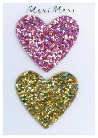 Bügelbild Glitzernde Herzen