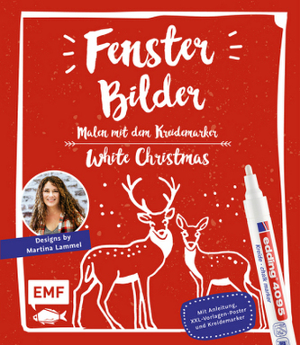 Fensterbilder malen mit dem Kreidemarker - White Christmas