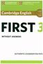 Cambridge English First 3 - Student's Book without answers