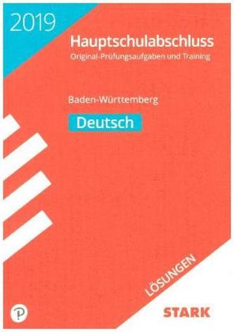 Hauptschule 2019 - Hauptschulabschluss Baden-Württemberg - Deutsch, Lösungen