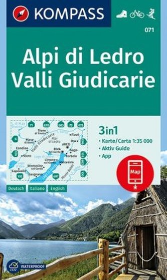 Kompass Karte Alpi di Ledro - Valli Giudicarie