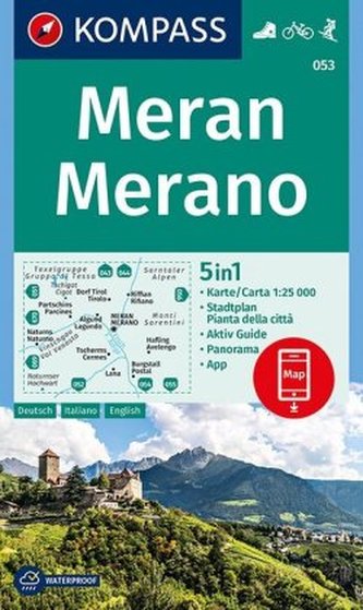 Kompass Karte Meran, Merano