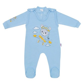 2-dílná souprava New Baby Teddy pilot modrá - velikost 68 (4-6m)