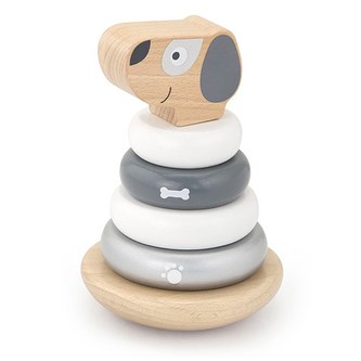 Dřevěná skládací pyramida pro nejmenší Viga Pejsek