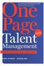 One Page Talent Management