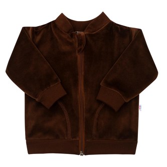 Semišková mikinka New Baby Baby hnědá - velikost 68 (4-6m)