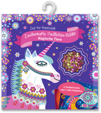 Zauberhafte Pailletten-Bilder. Magische Tiere