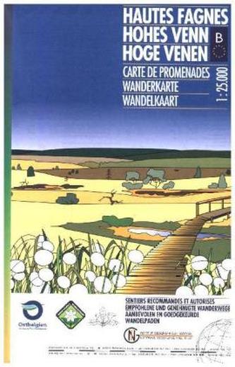 Wanderkarte Hohes Venn. Hautes Fagnes / Hoge Venen