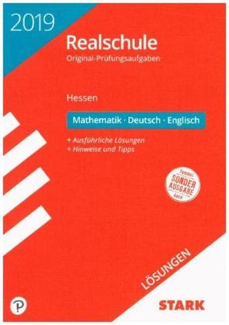 Realschule 2019 - Hessen - Mathematik, Deutsch, Englisch Lösungen