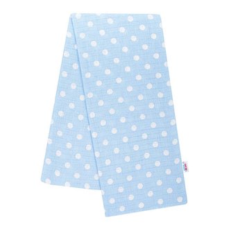 Bavlněná plena s potiskem  New Baby modrá s puntíky