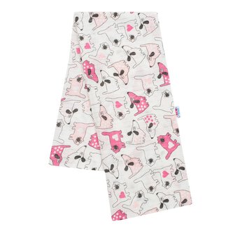 Bavlněná plena s potiskem New Baby bílá pejsek a kočička