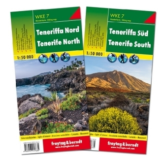 Freytag & Berndt Wander-, Rad- und Freizeitkarte Teneriffa Nord und Süd, Wanderkarten Set 1:50.000