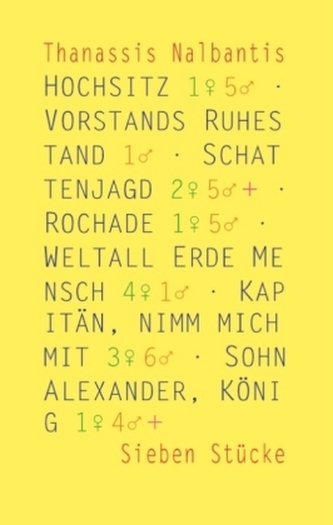 Hochsitz · Vorstandsruhestand · Schattenjagd · Rochade · Weltall Erde Mensch · Kapitän, nimm mich mit · Sohn Alexander, König