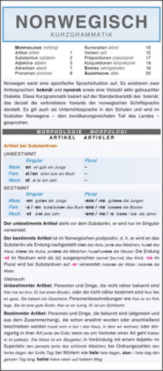 Norwegisch - Kurzgrammatik. Die komplette Grammatik anschaulich und verständlich dargestellt