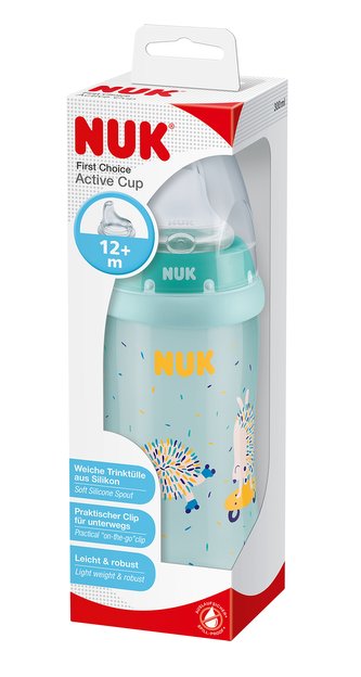 Dětská láhev NUK Active Cup 300 ml tyrkysová