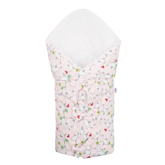 Klasická šněrovací zavinovačka New Baby Ptáčci růžová