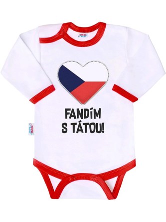Body s potiskem New Baby Fandím s tátou - velikost 62 (3-6m)