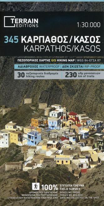 Terrain Map Wanderkarte Karpathos/ Kasos