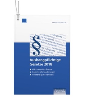 Aushangpflichtige Gesetze 2018