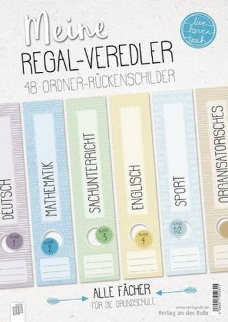 Meine Regal-Veredler live - love - teach: 48 Ordner-Rückenschilder - alle Fächer Meine Regal-Veredler live - love - teach: 48 Ordner-Rückenschilder - alle Fächer