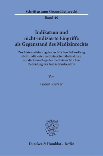Indikation und nicht-indizierte Eingriffe als Gegenstand des Medizinrechts.