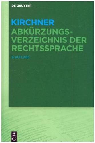 Kirchner - Abkürzungsverzeichnis der Rechtssprache