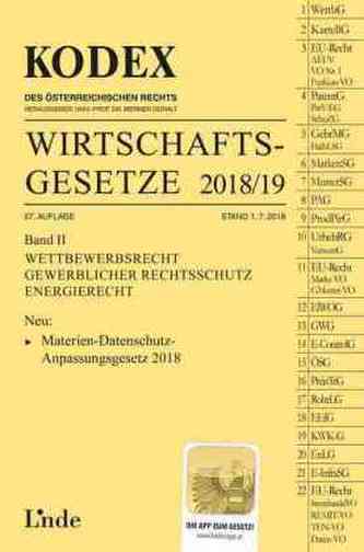 KODEX Wirtschaftsgesetze 2018/19 (f. Österreich). Bd.2