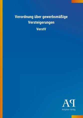 Verordnung über gewerbsmäßige Versteigerungen