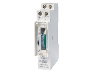 Spínací hodiny Geti GM1 na DIN lištu mechanické 24h