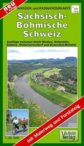 Wander- und Radwanderkarte Sächsisch-Böhmische Schweiz 1 : 30 000