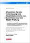 Checkliste 14 für die Anfertigung und Qualitätskontrolle von Berichten über die MaBV-Prüfung