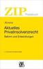 Aktuelles Privatinsolvenzrecht