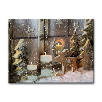 Obrázek se světýlky Zimní zátiší