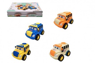 Autobus plast 12cm na setrvačník 4 barvy