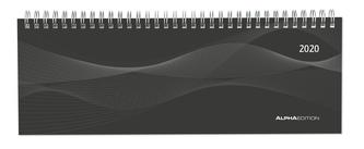 Tisch-Querkalender Profi schwarz 2020