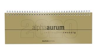 Tisch-Querkalender alpha aurum 2020