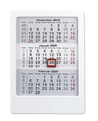 3-Monats-Tischaufsteller weiß 2020