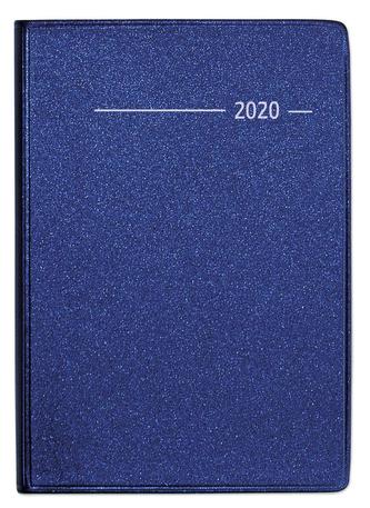 Taschenkalender Buch Metallic blau 2020