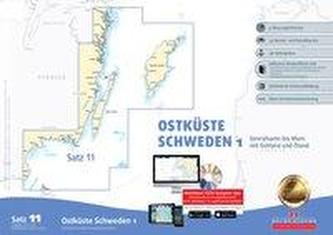 Sportbootkarten Satz 11: Ostküste Schweden 1 (Ausgabe 2019/2020)