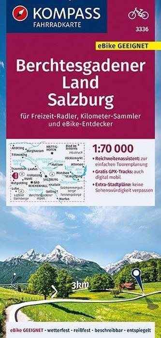 KOMPASS Fahrradkarte Berchtesgadener Land, Salzburg 1:70.000, FK 3336