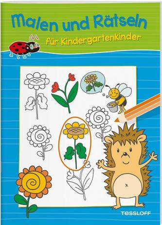 Malen und Rätseln für Kindergartenkinder (Blau)