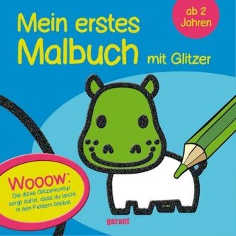 Mein erstes Malbuch mit Glitzer - Nilpferd