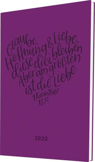 Terminplaner in Lederoptik 2020 Glaube, Hoffnung, Liebe