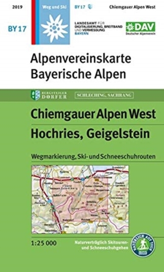 DAV Alpenvereinskarte Bayerische Alpen 17. Chiemgauer Alpen West 1 : 25 000