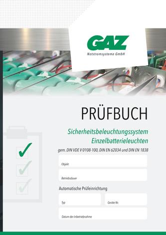 Prüfbuch Sicherheitsbeleuchtungssysteme Einzelbatterie