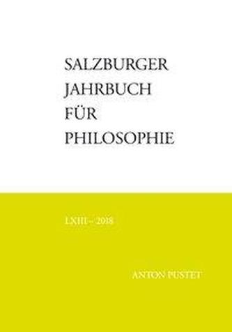 Salzburger Jahrbuch für Philosophie LXIII - 2018
