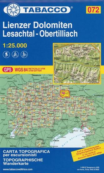 Tabacco Wandern 1 : 25 000 Lienzer Dolomiten -Lesachtal-Obertilliach-Lienz