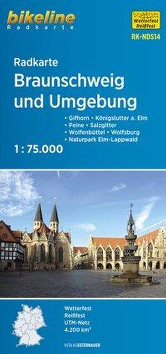 Radkarte Braunschweig und Umgebung 1 : 75.000