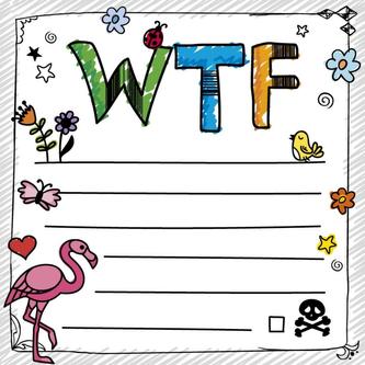 FUCK: WTF - Klebezettel