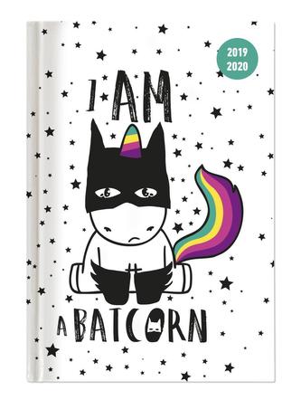 Collegetimer Batcorn 2019/2020 - Einhorn - Schülerkalender A5 (15 x 21)